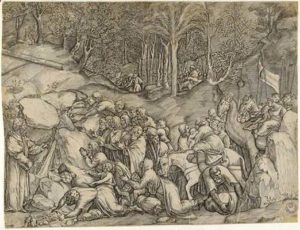 Mosè che fa scaturire l’acqua dalla roccia